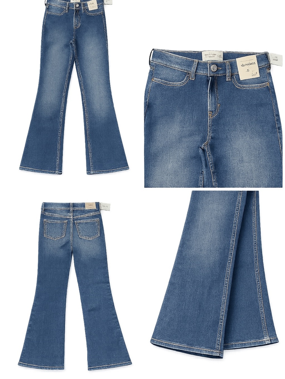 Abercrombie & Fitch Girls Flared Jeans NWT Size 11/12 Regular
